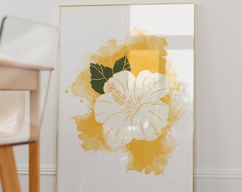 Gumamela-bloemenprint: Filippijns kunstdecor (digitale download)