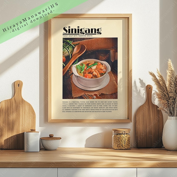 Printable Filipino Food Wall Art - Sinigang (Digital Download)