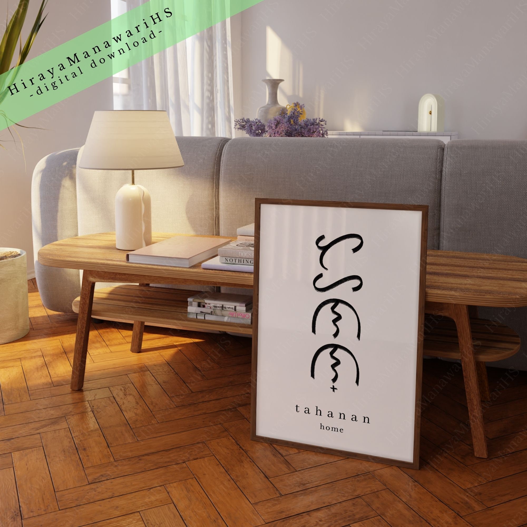 Balabayan Script Printable Filipino Baybayin Script Wall Art - Tahanan (digital Download ...