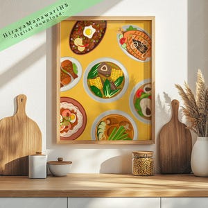 Filipino Food Wall Art, Dining Art, Food Culture, Philippines Art, Filipino Art Decor, Filipino Wall Art, Filipino Art, Digital Download