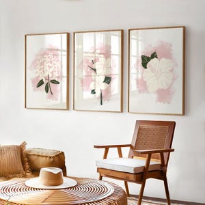 Printable Philippine Native Flowers Wall Art Set of 3 - Sampaguita, Gumamela, Santan (Digital Download)