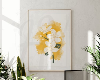 Sampaguita Flower Art Print: Philippine National Flower Decor (Digital Download)