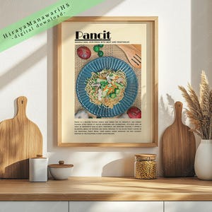 Pancit, Filipino Food, Food Culture, Philippines Art, Filipino Art Decor, Filipino Wall Art, Filipino Art, Digital Download