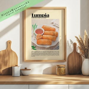 Lumpia, Filipino Food, Food Culture, Philippines Art, Filipino Art Decor, Filipino Wall Art, Filipino Art, Digital Download