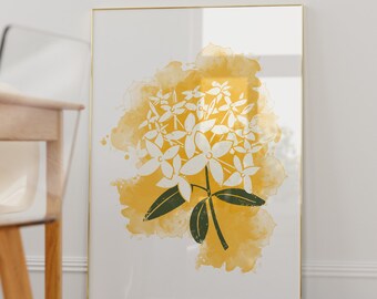 Santan Flower Art Print: Philippine Native Floral Decor (Digital Download)