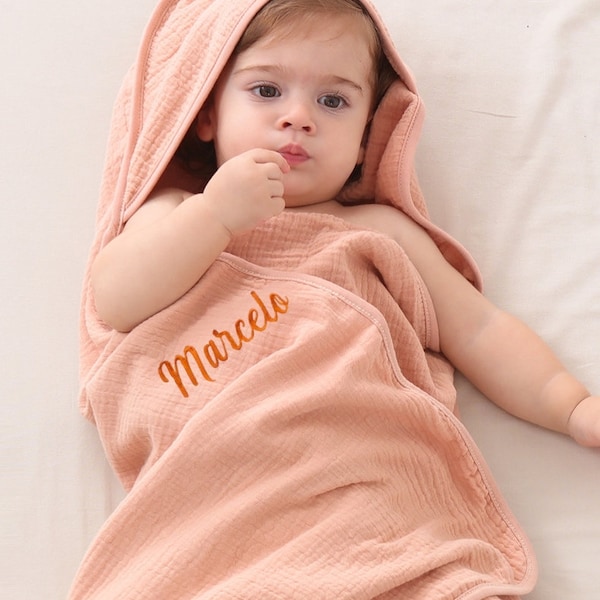 Hooded towel with name / bath poncho / personalized / terry cloth / hooded towel / baby / bath towel / hand towel / muslin / ears