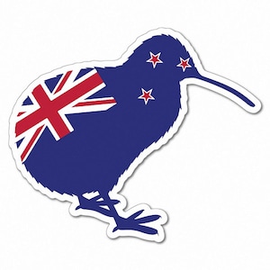Kiwi Bird Neuseeland Sticker Aufkleber Wildlife Natur Durable Long-Lasting klebend Reisende Verbindung Beauty Adventure Neuseeland Wildlife