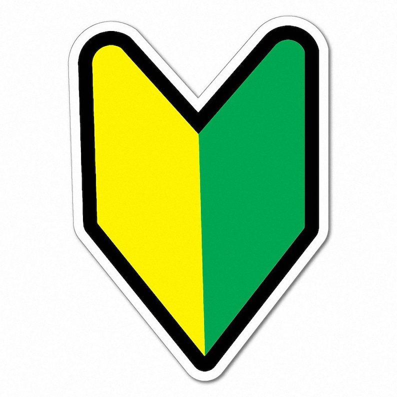 JDM Wakaba Leaf Sticker Decal Black Yellow Green Japanese Car Durable ...