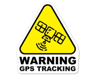 GPS Tracking Warning Safety Sticker Decal Vinyl Anti Theft Notice Monitoring Safe Belongings Protection Security Protect