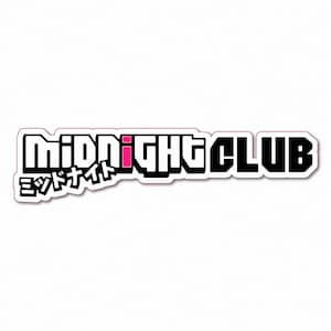 Midnight Club JDM Sticker Decal Car Culture Street Racing Japanese Domestic Market Sleek Stylish Sophisticated Adrenaline-Fueled Racing