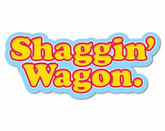 Shagin Wagon Retro Auto Autoaufkleber Aufkleber Vintage Wagon Hot Rod LKW Ute Laptop Wasserdicht Lustige