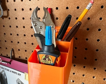 3d Printed Small Tool/Pencil Caddy for Pegboard