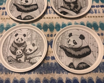 Panda Stackable Drink Coasters