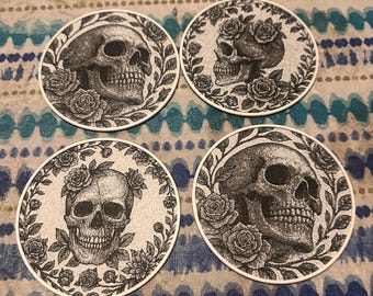 Floral Skeleton Coasters