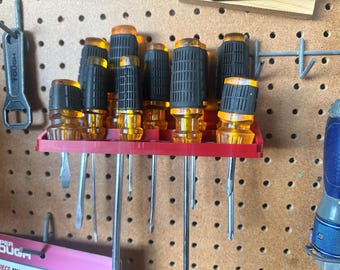 3d Printed Screwdriver Holder for Pegboard
