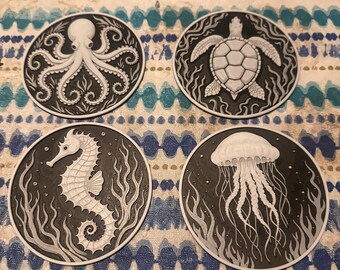 Ocean Wildlife Drink Coasters