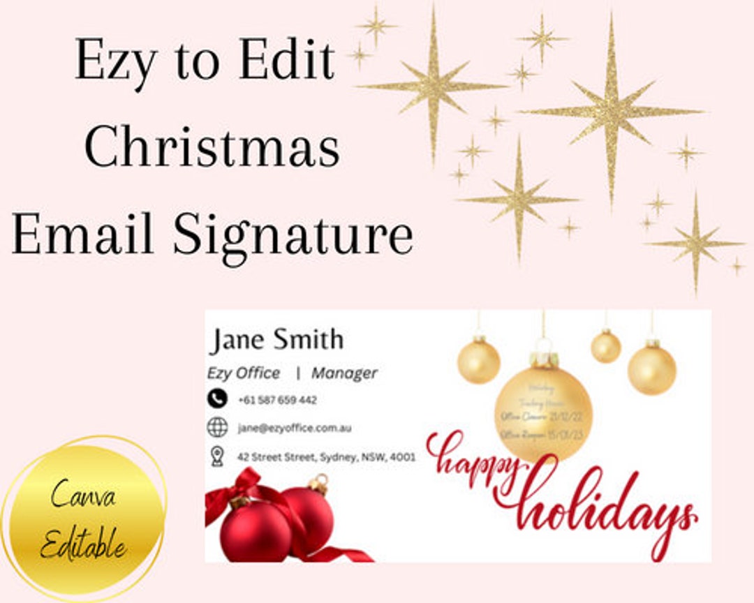 Christmas Email Signature Template Etsy Christmas Email Signature Template Etsy