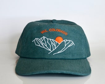 Vail-Vintage Design Hat - Adjustable Corduroy Snapback