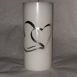 Silver Heart Candle - Our beautiful Silver Heart Candle is a Simply Elegant add-on for all Special Occasions, Weddings, and Anniversaries.
