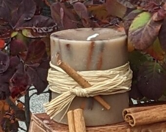 Cinnamon Organic Beeswax Candle: Essential Oil Infused