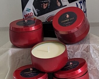 Candle-Motivational Essential Oil Candle: Organic Coconut Soy Wax, Sweet Orange & Peppermint