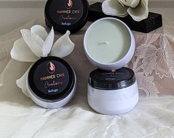 Refuge Candle: Organic Coconut Soy Wax with Essential Oils - 4 oz