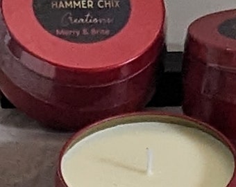 Merry & Brite Candle: Organic Coconut Soy Wax, Essential Oils