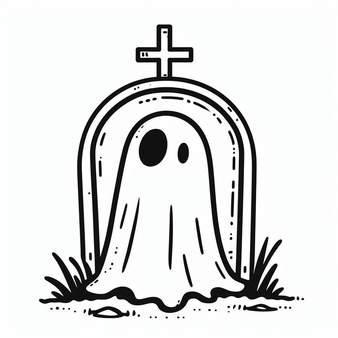 Dog and Ghost Coloring Sheet - Etsy