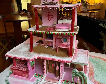 Barbie Dreamhouse - peperkoeksjabloon (afdrukbaar)