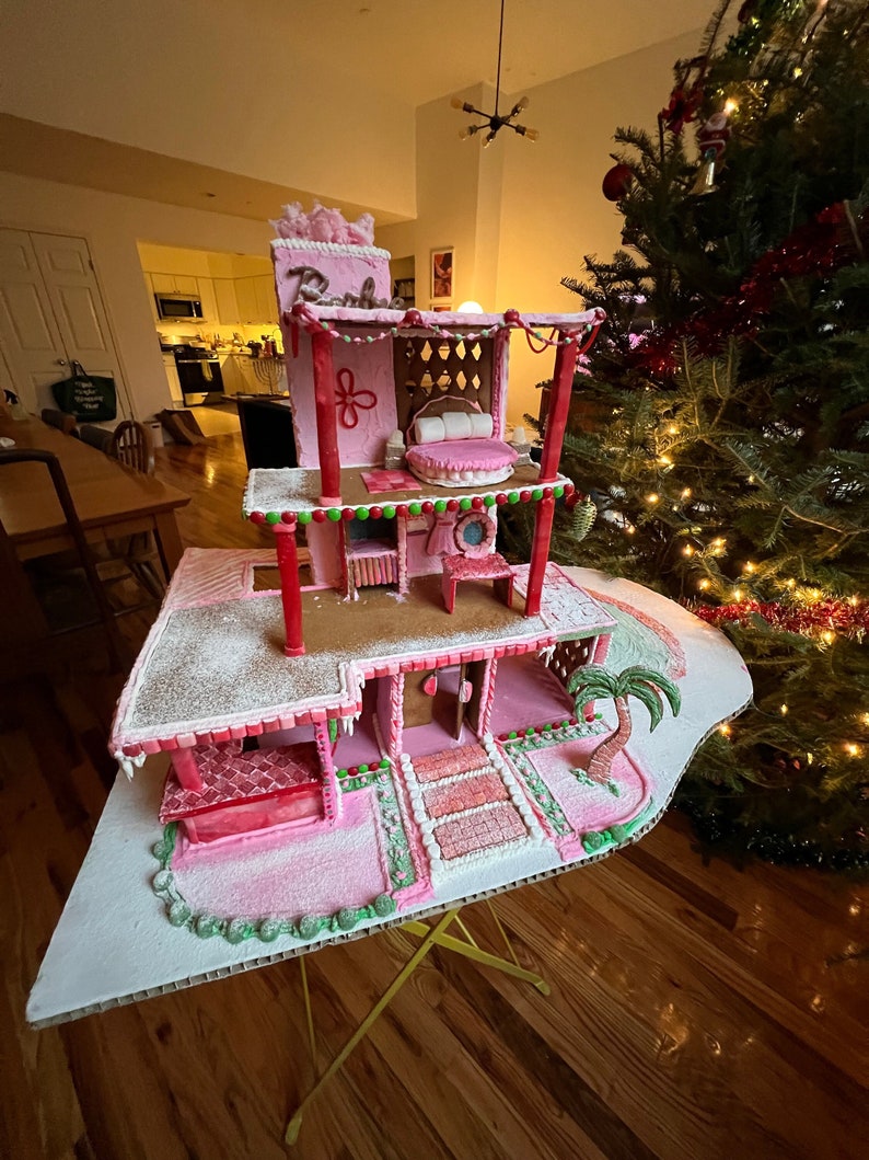 Barbie Dreamhouse Gingerbread Template printable - Etsy