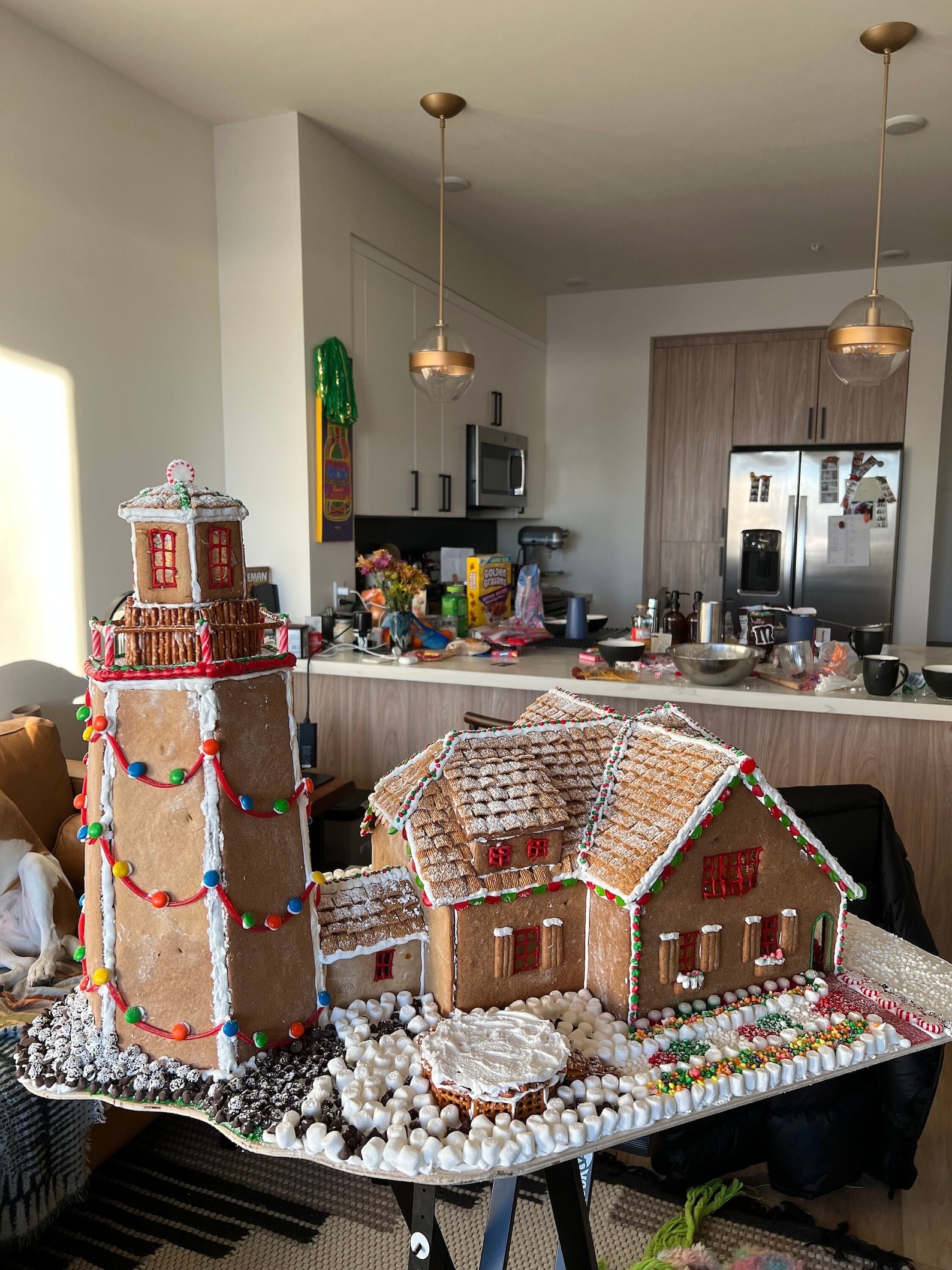 Gingerbread House Template Lighthouse printable Etsy