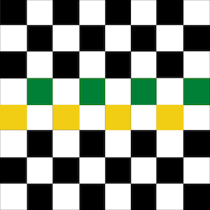 Jamaican Theme Game Board | Rasta Checkerboard Style | Printable Chess or Checkers Grid | High-res JPG (4000x4000px) Digital Ludi Mat