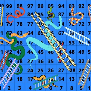 Snakes and Ladders Digital Game Board | Fun Family Printable | Classic Board Game for Kids & Adults | Instant Download