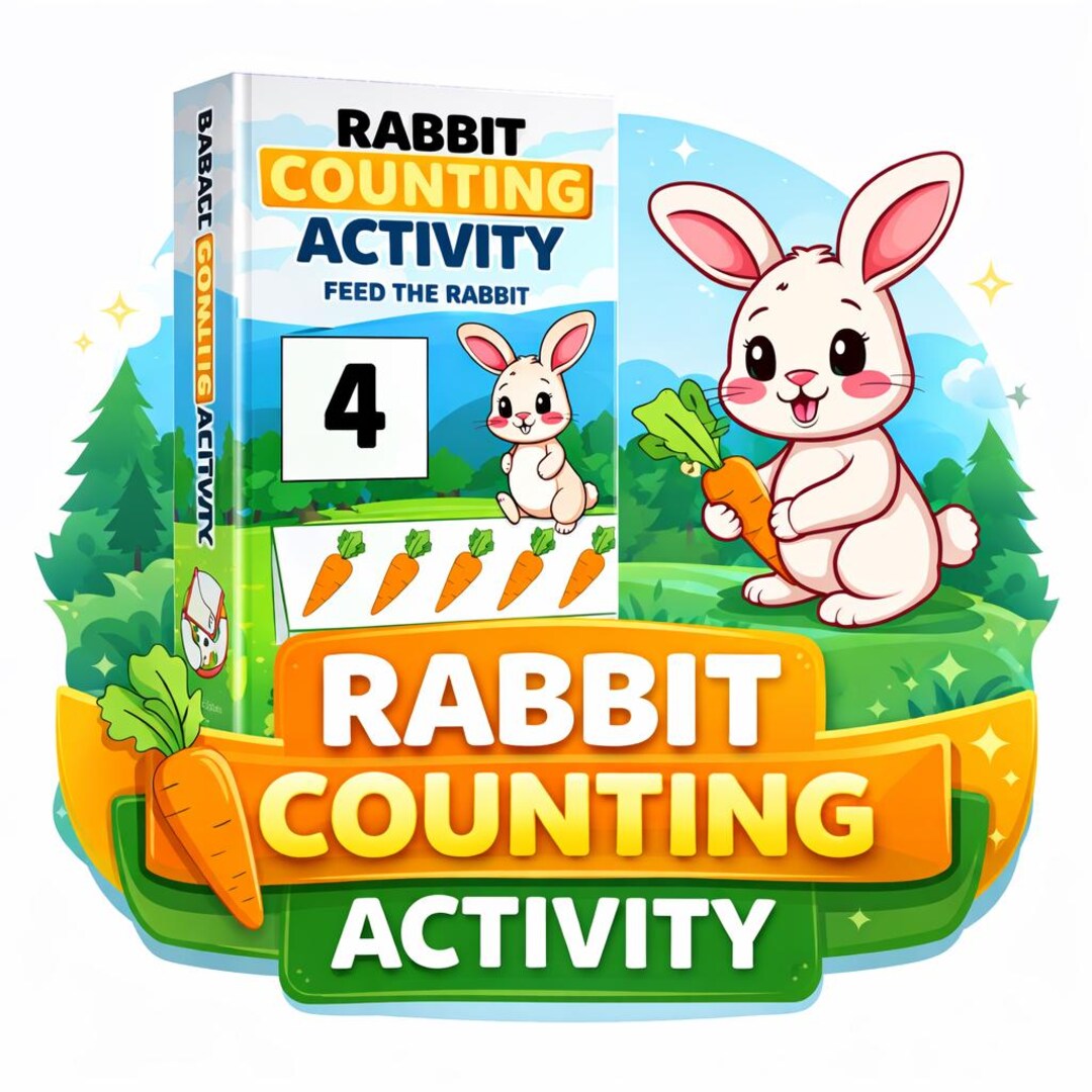 Counting Rabbits Worksheet RABBIT COUNTING ACTIVITY - Etsy