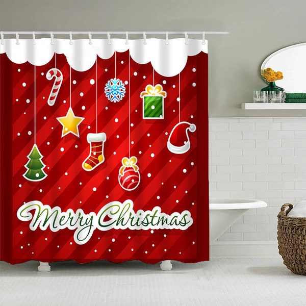 Christmas Shower Curtain - Etsy