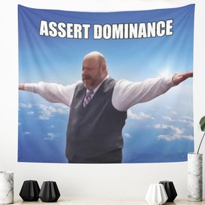 Superior Bertram Assert Dominance Tapestry Funny Tapestries Meme Tapestry for Bedroom Wall Hanging Decor for College Hostel Dorm Living Room