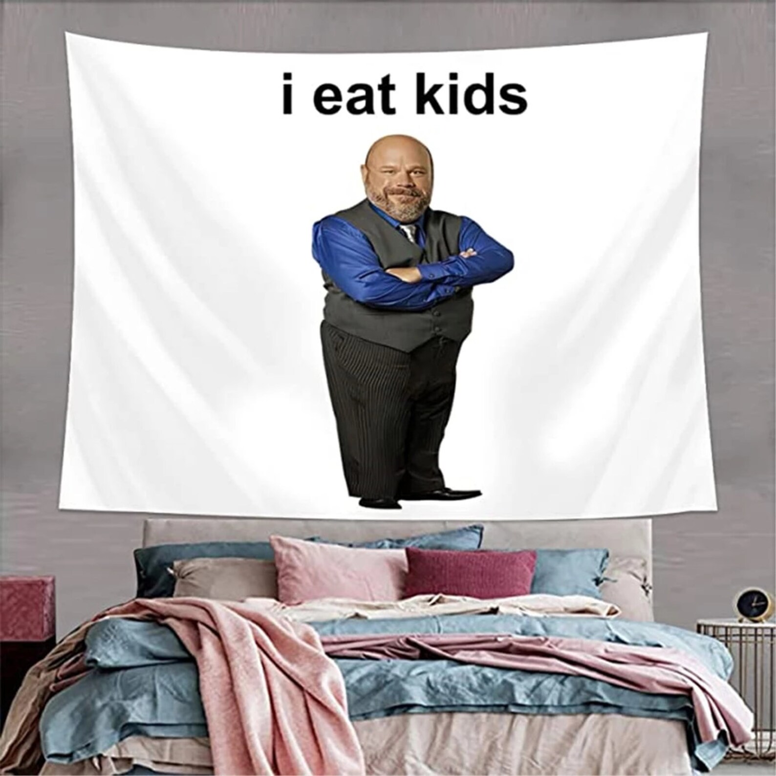 I Eat Kids Tapestry Funny Bertram Tapestries Meme Tapestry for Etsy