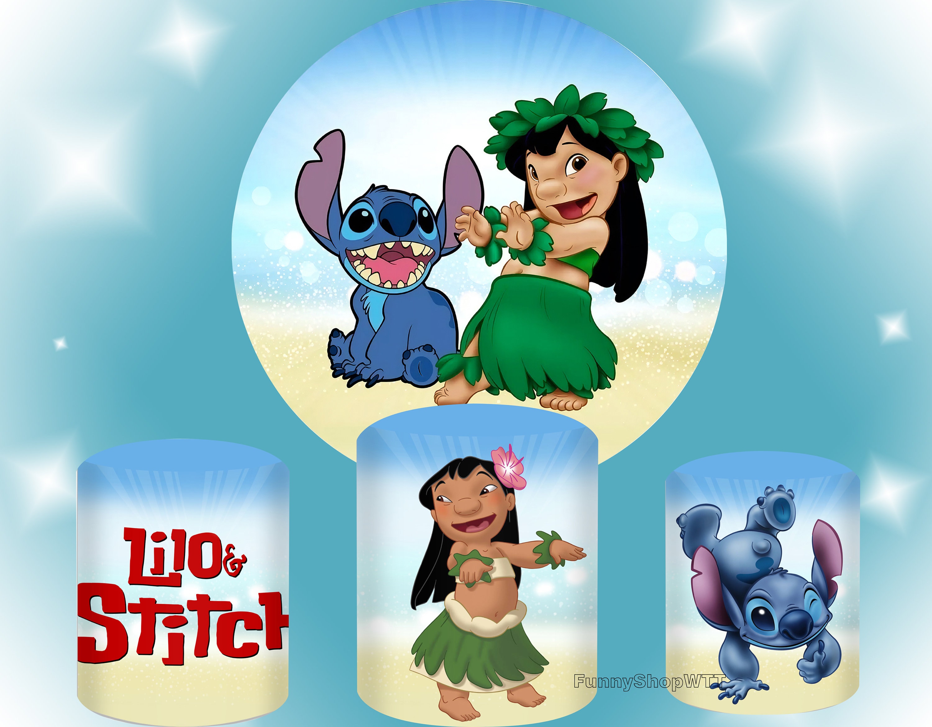 Pegatinas de dibujos animados de Lilo & Stitch (106 piezas) de