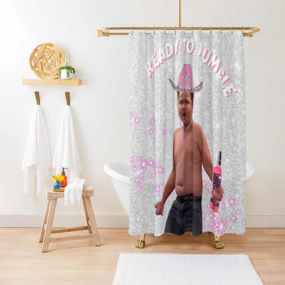 Gibby Ready to Rumble Shower Curtain Funny Gibby Waterproof Fabric