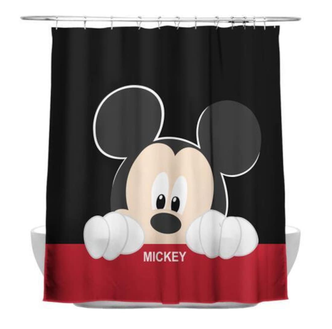 Cute Cartoon Shower Curtain Mickey Minnie Mouse Shower Curtain Disney
