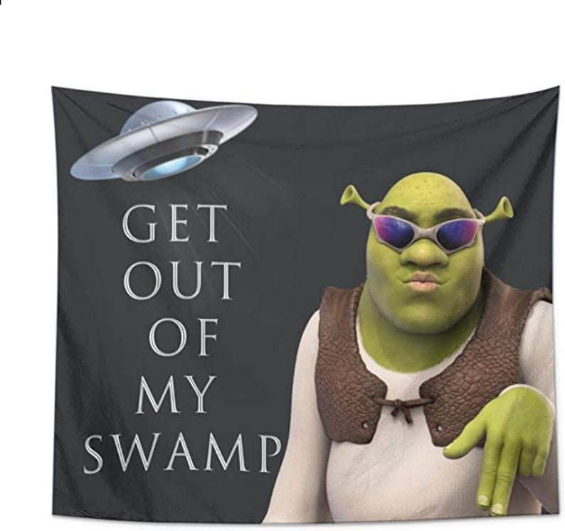 Get Out of My Swamp Tapestries Shrek Meme Tapestry Funny Etsy Australia