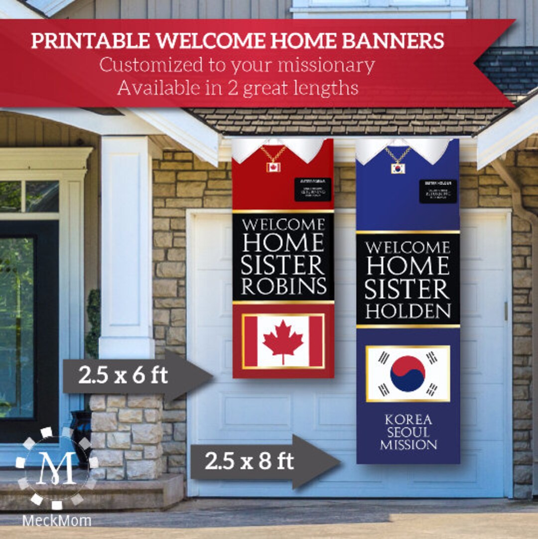 Missionary Welcome Home Banner: Vertical Sweater Design for - Etsy