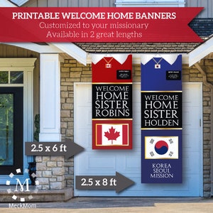 Missionary Welcome Home Banner: Vertical Sweater Design for Sisters DIGITAL FILE