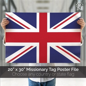 Missionary Welcome Home Poster: Flag Design