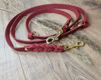 Custom leather leash for dogs Dog leash made to order