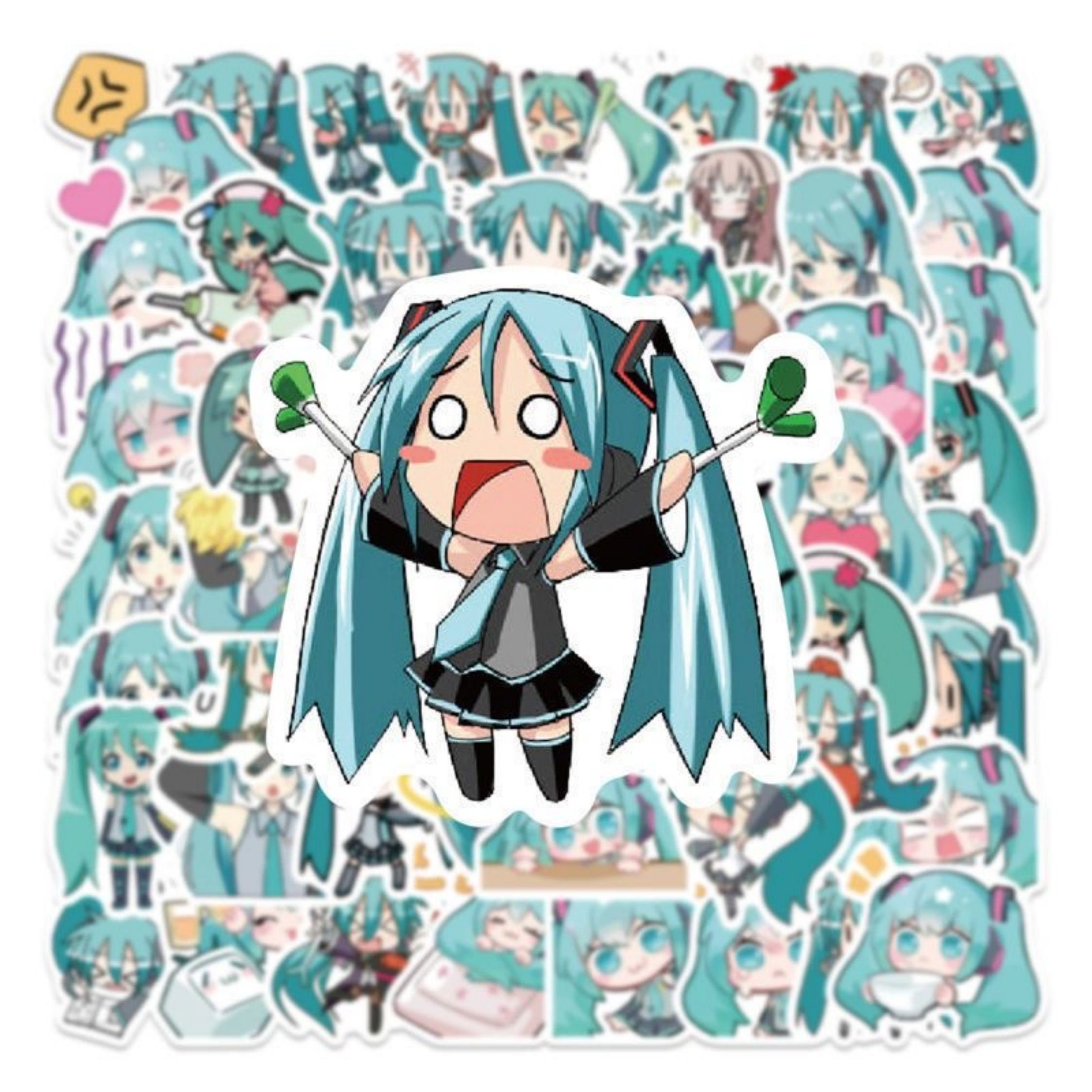 40/65/70PCS Chibi Hatsune Miku Anime Stickers Cute Q Version