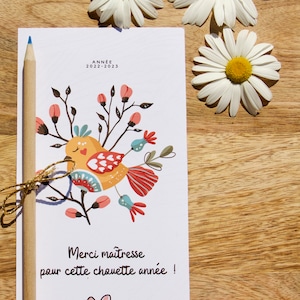 Card with pencil to plant