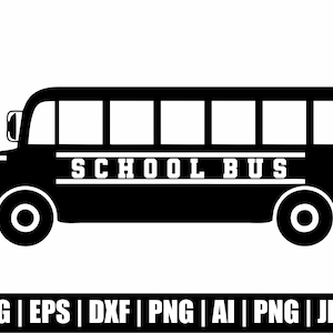 School Bus Svg, Back To School Bus, School Bus Clipart, Pre School Svgt, School Bus Silhouette, Bus Png, Svg Cut File Cricut Silhouette
