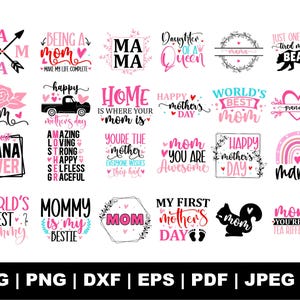 Niedliches Mama-Svg-Paket, Muttertags-Svg, Mama-Leben-Svg, Mama-Svg, gesegnete Mama-Svg, Mama-Zitate-svg, Clipart, Geschenk für sie, Schnittdateien Criuct