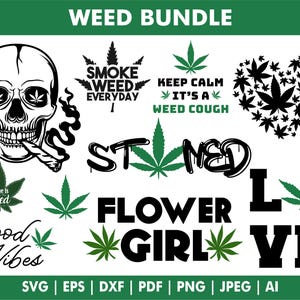 Lot de mauvaises herbes Svg, mauvaises herbes citations Svg, feuille de mauvaise herbe Svg, marijuana, Svg stoner, cannabis Svg, bonnes vibrations Svg, mauvaise herbe Clipart Svg, téléchargement immédiat